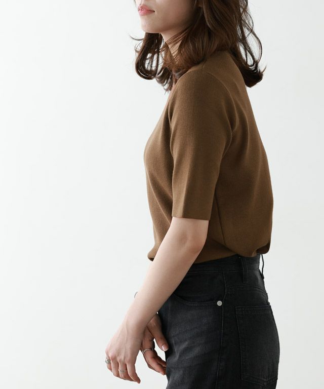 167cm / ブラウン / クルーネック / M