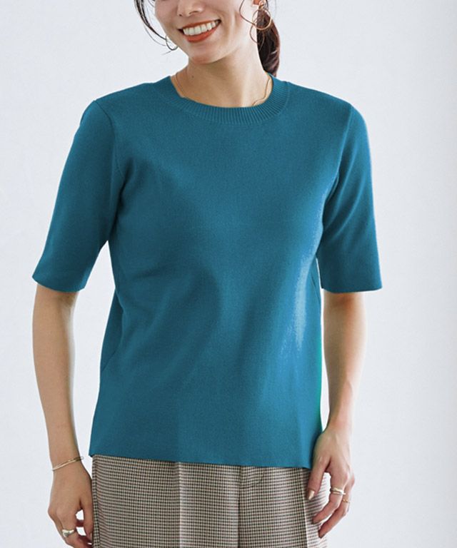 167cm / ブルーグリーン / クルーネック / M