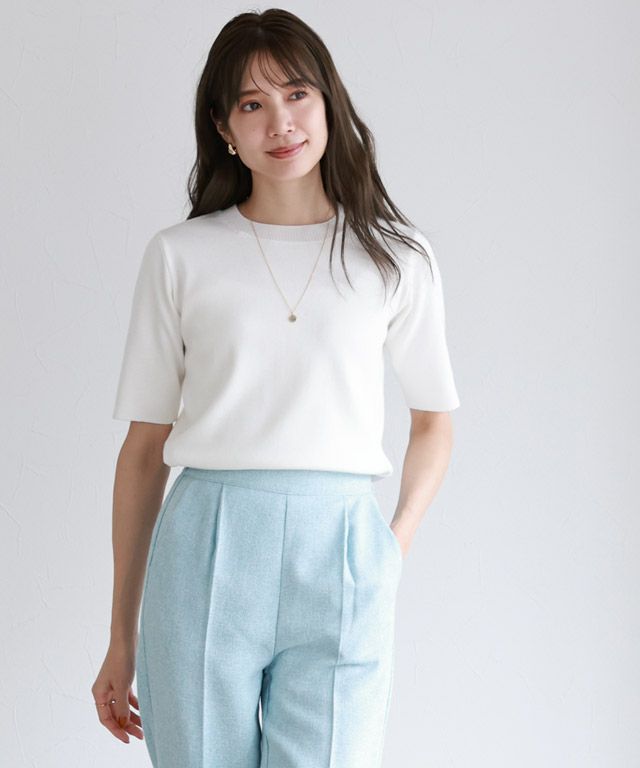 165cm / オフホワイト / クルーネック / M