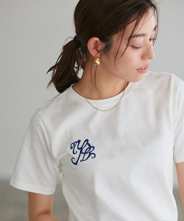 シルケット刺繍Tシャツ