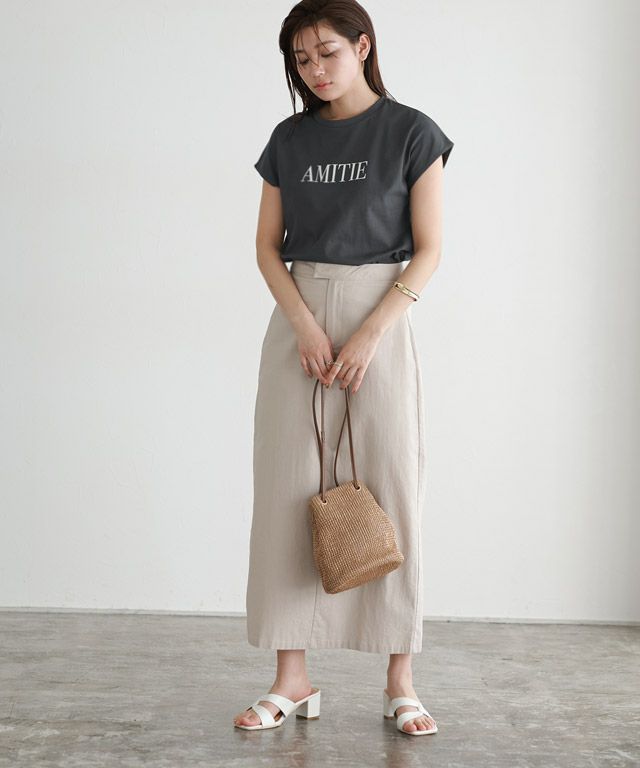 166cm / チャコール×アイボリー / M