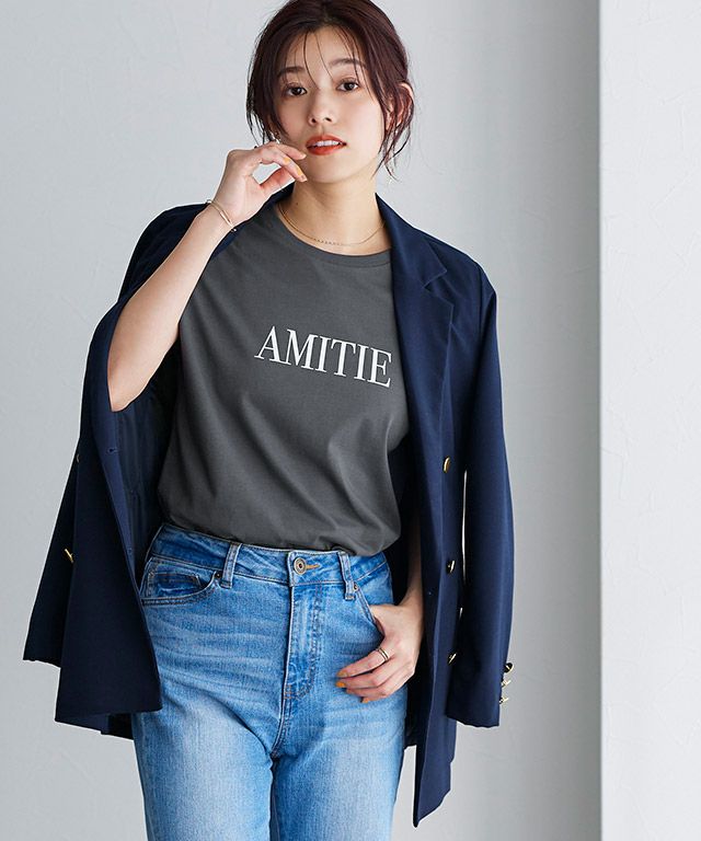 167cm / チャコール×アイボリー / M