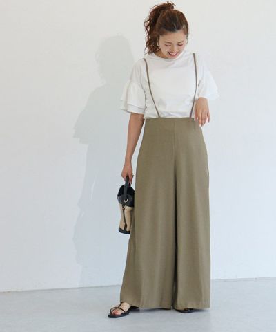 華奢ストラップサロペット