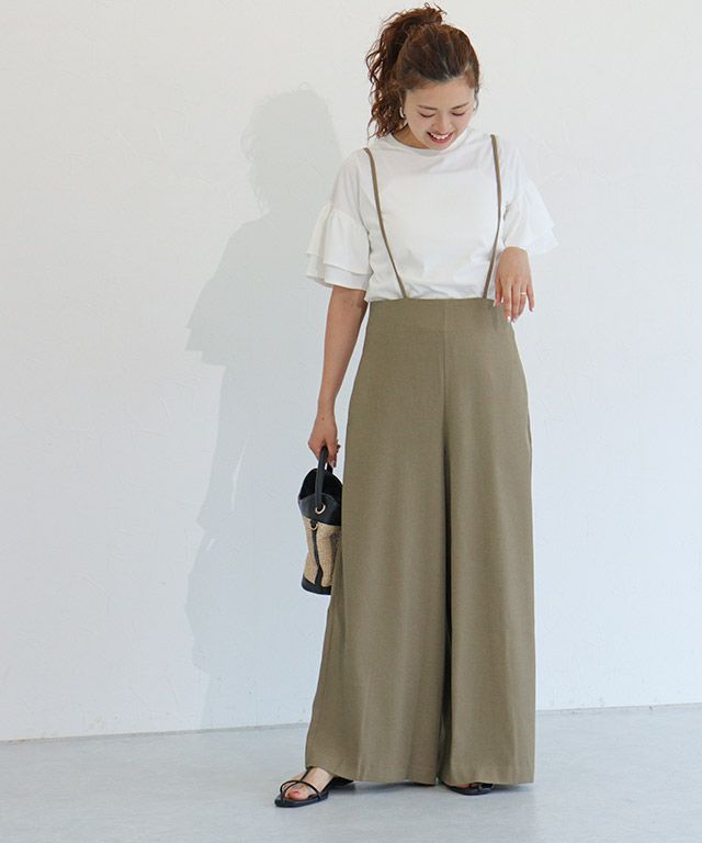 華奢ストラップサロペット