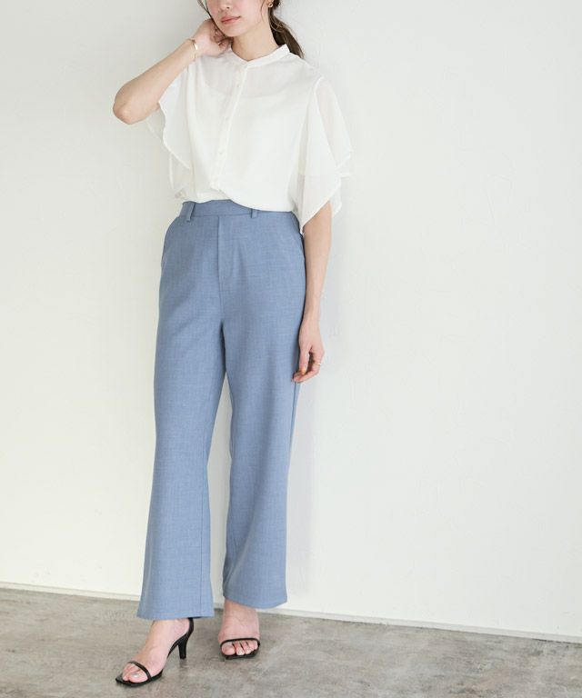 Zam Barrett リネン パンツ Zam Barrett リネン パンツ リネンタッチストレートパンツ