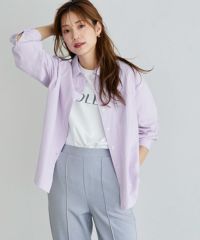 ストライプルーズシルエットシャツ