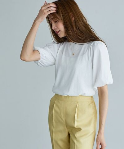 パフスリーブドッキングテレコTシャツ