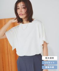 接触冷感フレアスリーブTシャツ