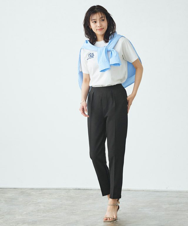 ぴの ページ 多機能ストレッチツイルテーパードパンツ 【Pierrot】【スピード配送