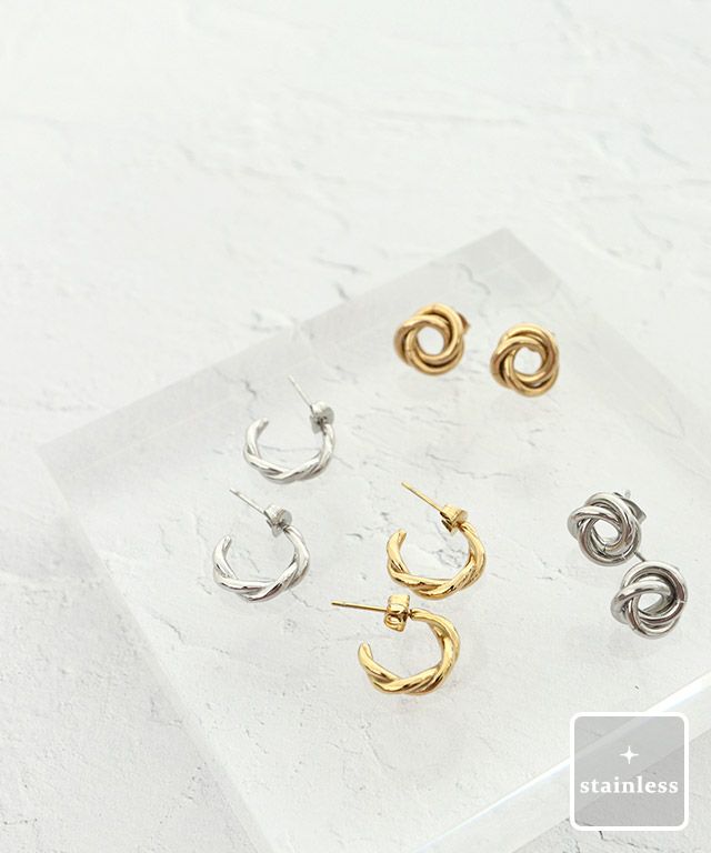 【stainless】選べるスモールピアス