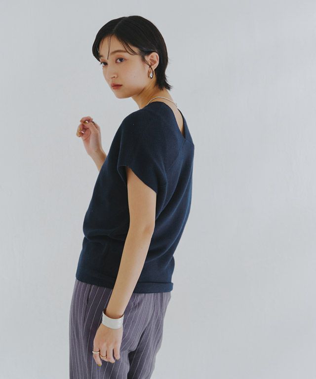 RASW]綿混Vネックフレンチニット 【Pierrot】【スピード配送