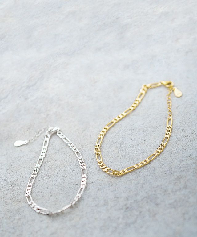 【silver925】デザインチェーンブレスレット