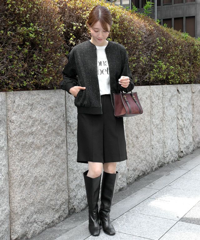 163cm / ブラック / ミドル丈 / M