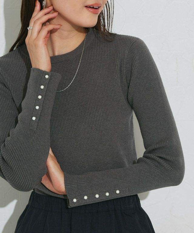 166cm / A / チャコール / クルーネック / M