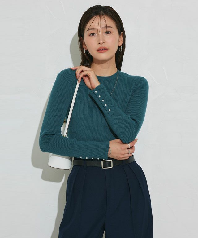 167cm / A / アイボリー / クルーネック / M