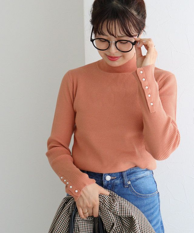 157cm / A / オレンジ / ハイネック / M