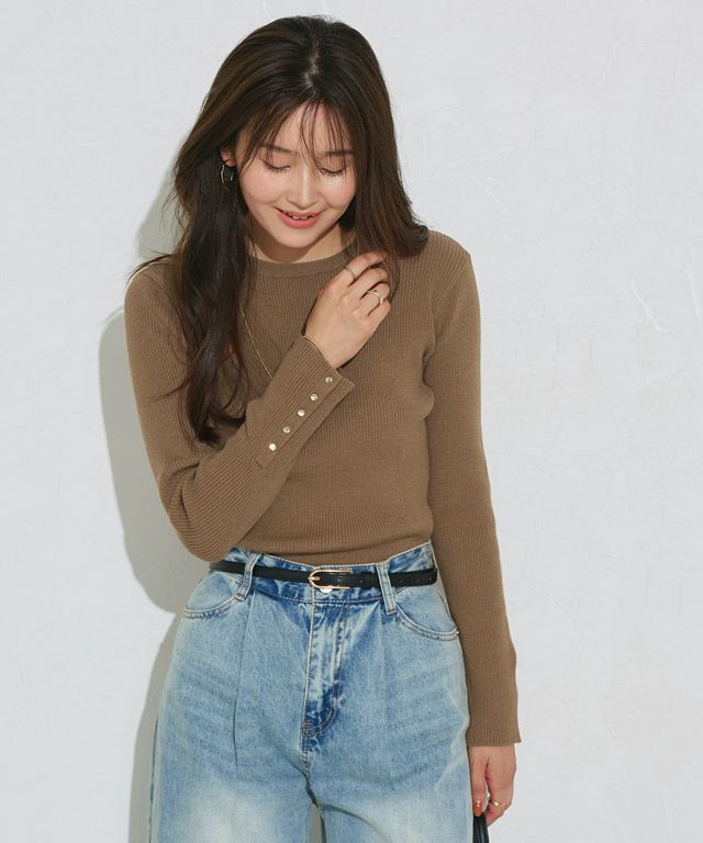 166cm / B / ブルーグリーン / クルーネック / M