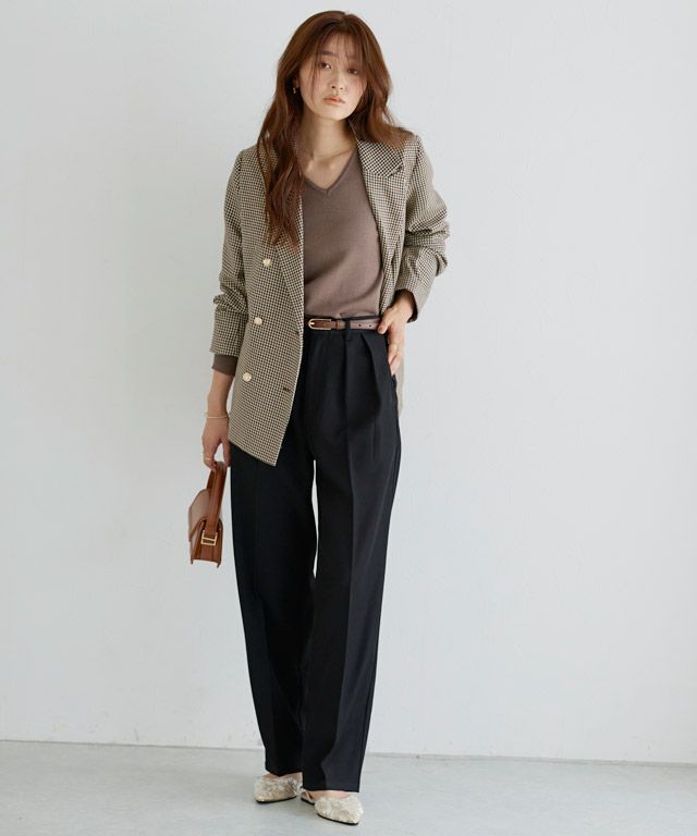 166cm / チェック / ブラウン / M