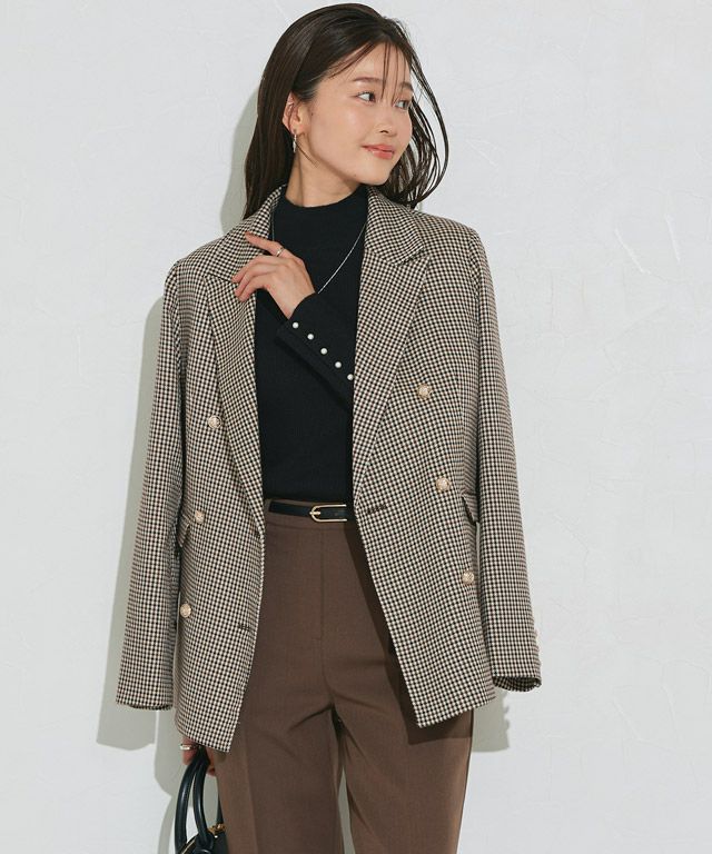 166cm / チェック / ブラウン / M