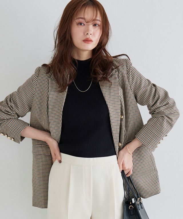 167cm / チェック / ブラウン / M