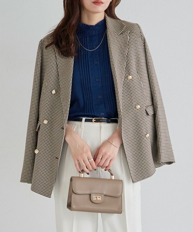 167cm / チェック / ブラウン / M