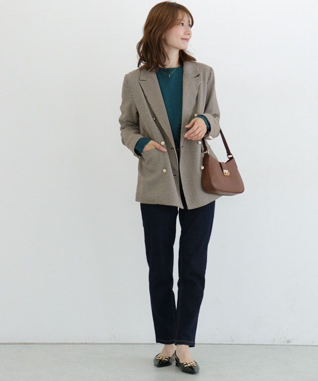 163cm / チェック / ブラウン / M