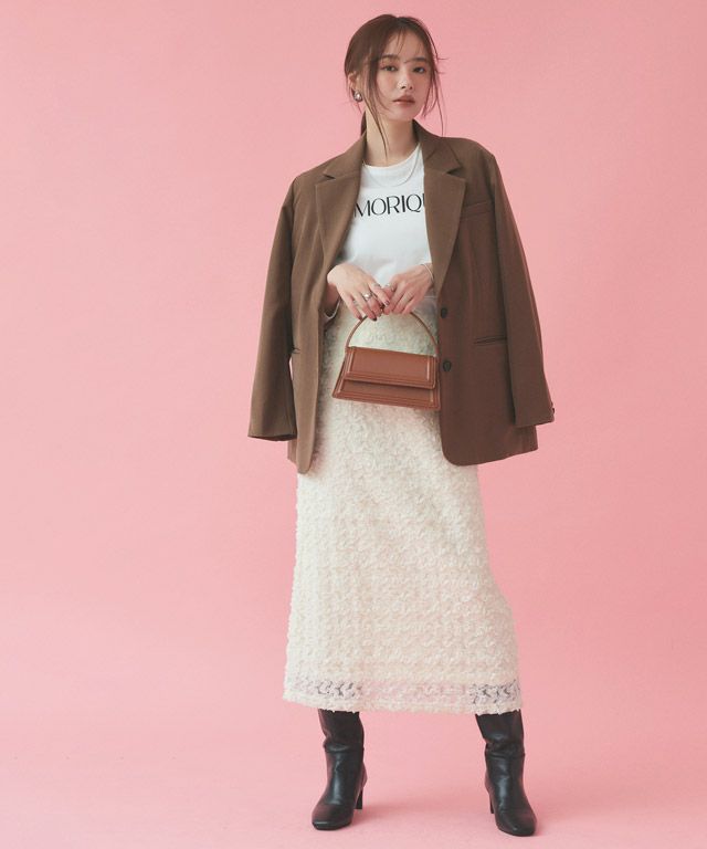 167cm / B/オフホワイト×ブラック / M