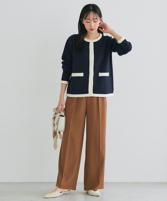 162cm / ネイビー×オフホワイト / M