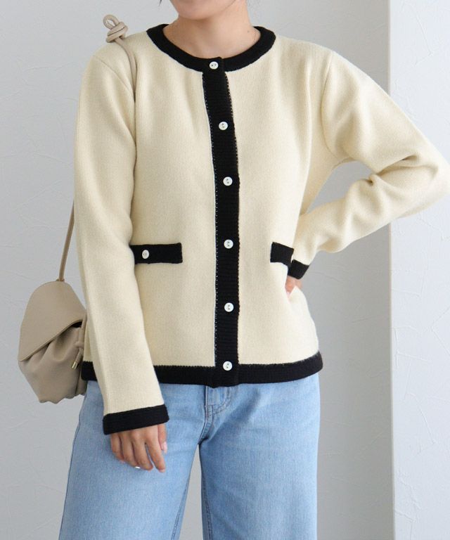 150cm / アイボリー×ブラック / M