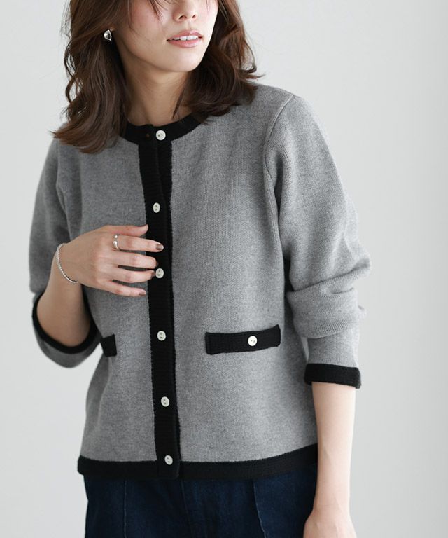 167cm / 杢グレー×ブラック / M