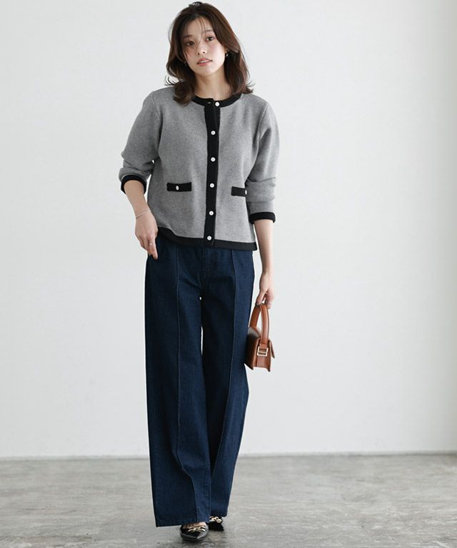 167cm / 杢グレー×ブラック / M