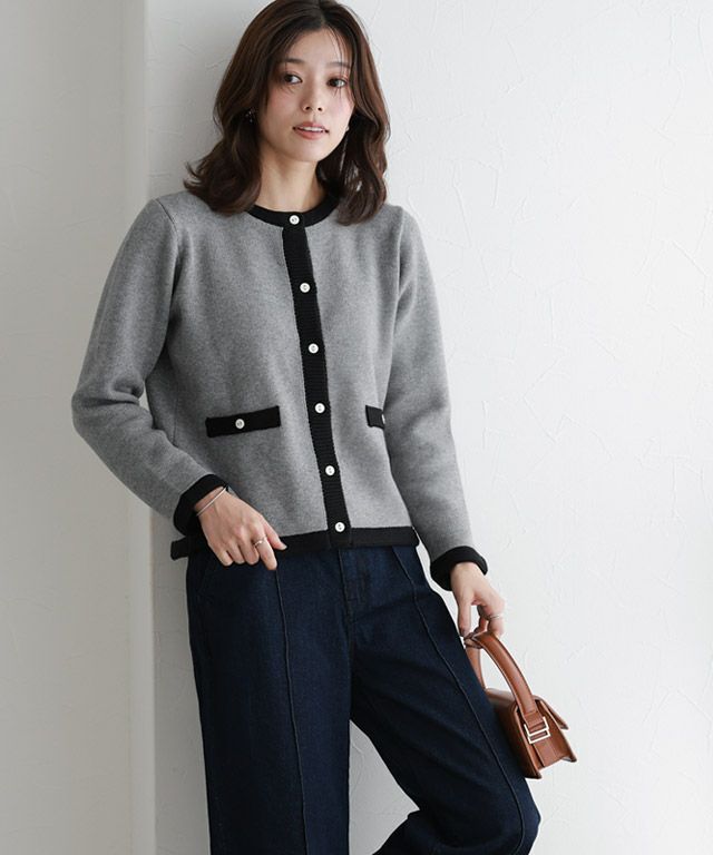 167cm / 杢グレー×ブラック / M