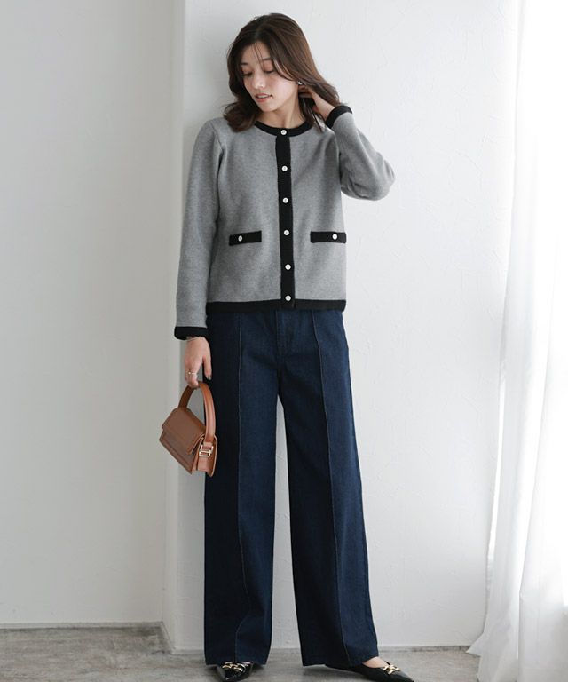 167cm / 杢グレー×ブラック / M