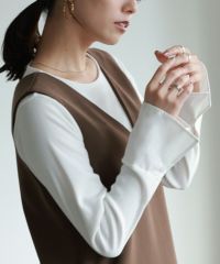 テレコリブカフスドッキングトップス