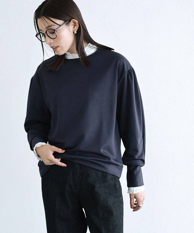 ポンチボリュームスリーブカットソー