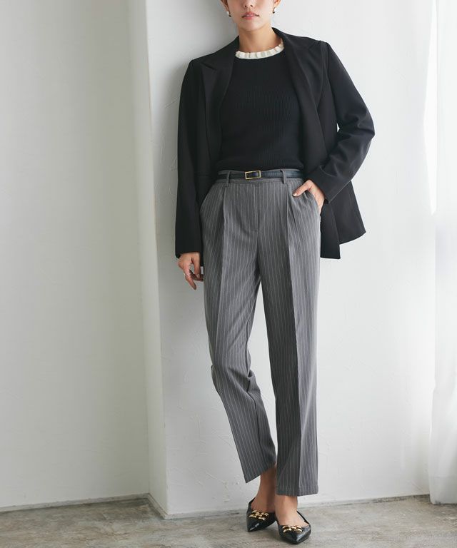 167cm / ストライプ / グレー / TM