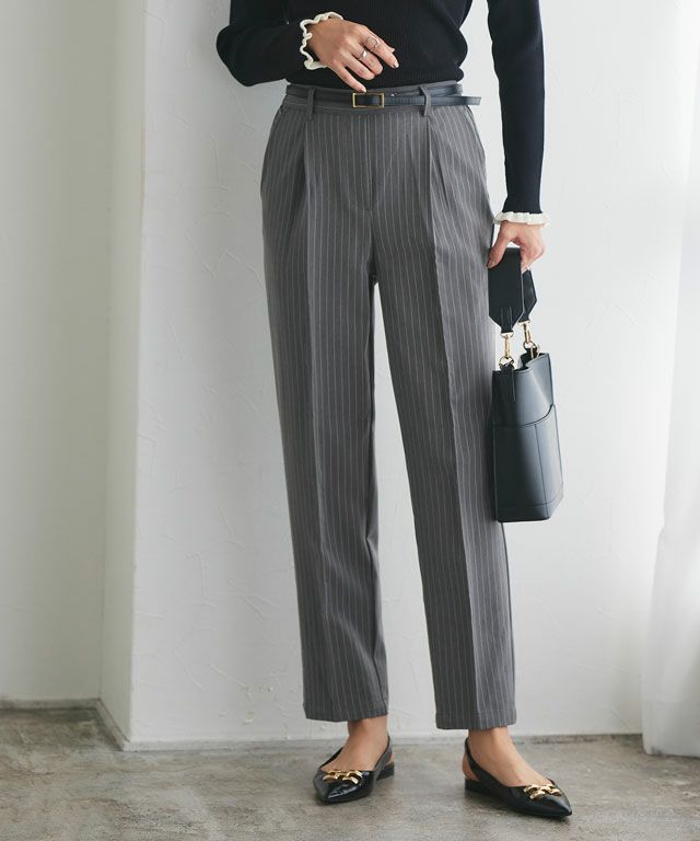 167cm / ストライプ / グレー / TM