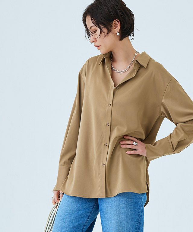 [RASW] サテンベーシックシャツ