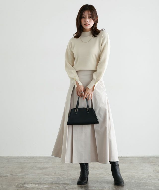 ゴールドボタンボリュームスリーブニット | 【公式】Pierrot（ピエロ