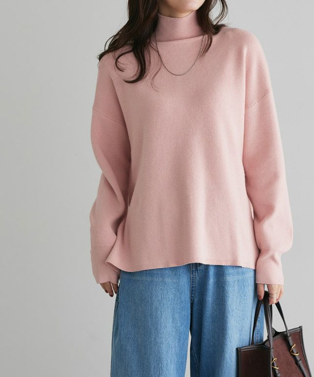 167cm / ピンク / ハイネック / M