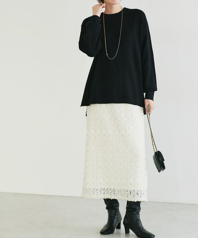 163cm / ディープグリーン / クルーネック / M