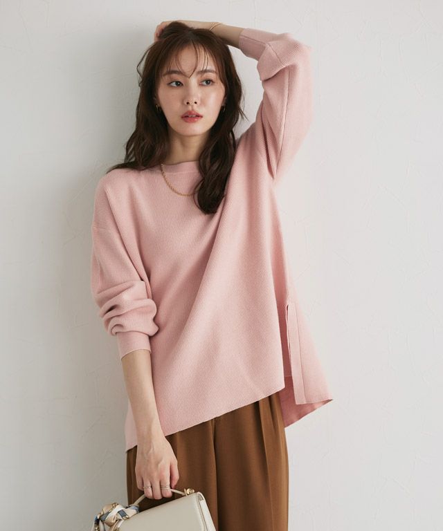 167cm / ピンク / クルーネック / M
