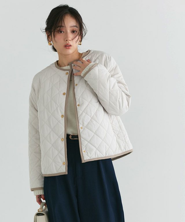 160cm / アイボリー×ベージュ / ショート丈 / M