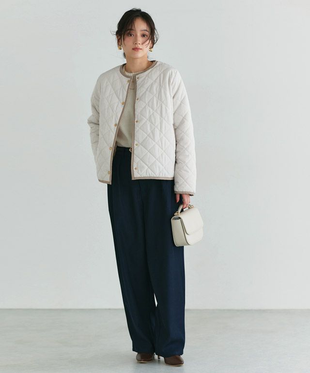 160cm / アイボリー×ベージュ / ショート丈 / M