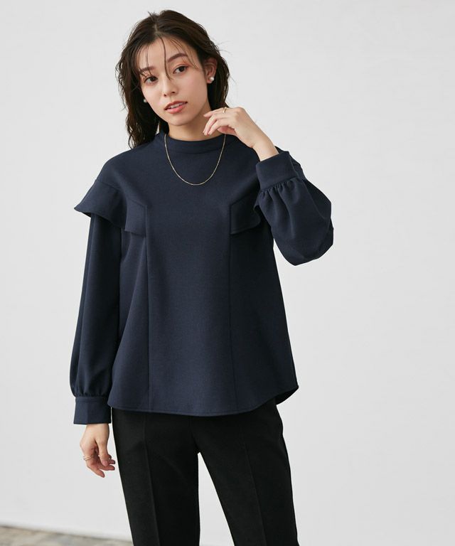 裏起毛フリルショルダーブラウス | 【公式】Pierrot（ピエロ