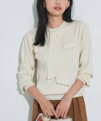 ボウタイポケットニット