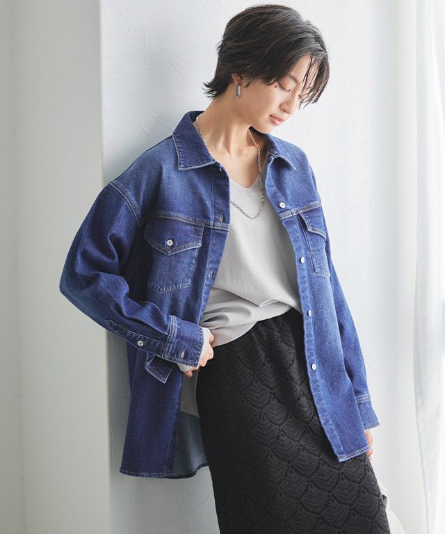 166cm / ミッドブルー/シルバー / M