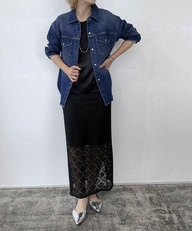 166cm / ミッドブルー/シルバー / M