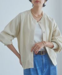 [RASW] ボリュームスリーブニットブルゾン