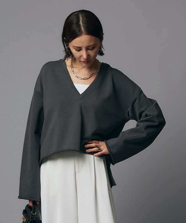 RASW]ディープVネックスウェットプルオーバー【スピード配送